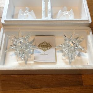 Crystal candle holders, set of 2